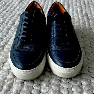 Mr P. Men’s Navy Leather Sneakers – Size 10.5 – Made in Italy
